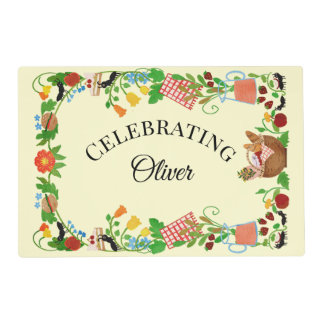 Custom Picnic Birthday Party Placemat for Kids