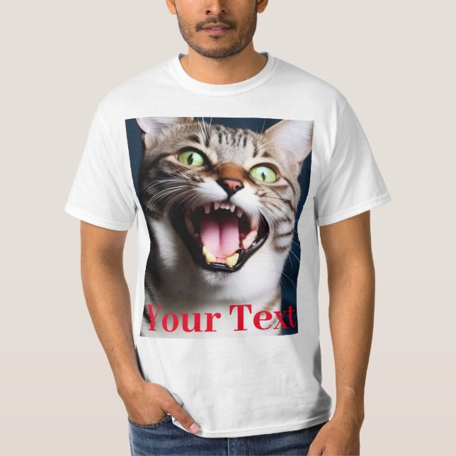 Custom Picture And Custom Text T-Shirt (Front)