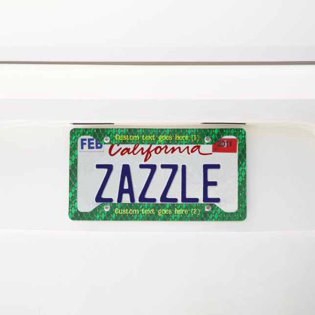 Custom Picture and Text Personalized License Plate License Plate Frame (On Car)