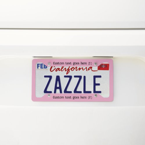 Custom Picture and Text Personalized License Plate License Plate Frame