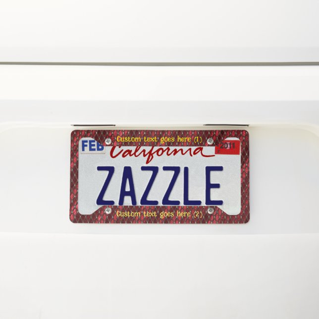 Custom Picture and Text Personalized License Plate License Plate Frame (On Car)