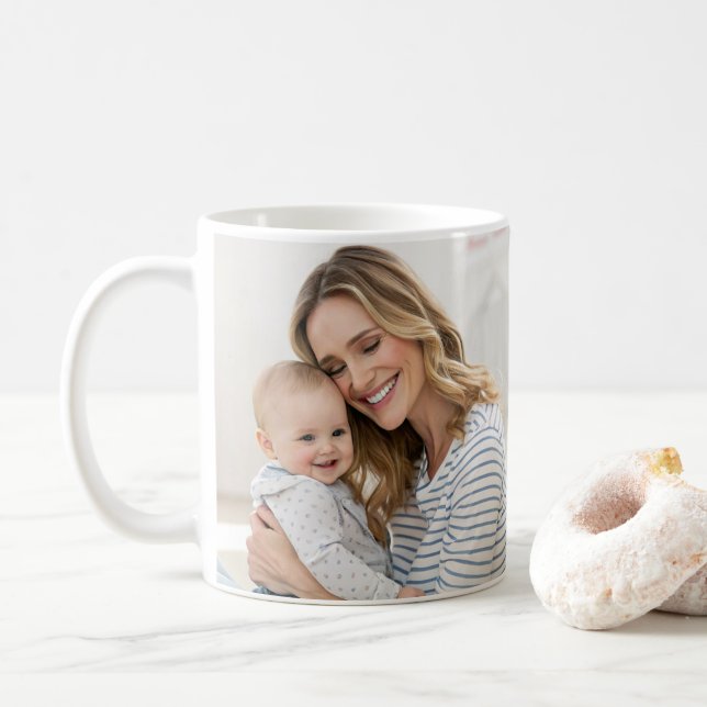 Custom Picture Gifts for Mom Coffee Mug (With Donut)