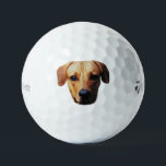 Custom Picture Golf Balls With Dog Face<br><div class="desc">Custom personalised printed golf balls with dog face. Great gift idea for a keen golfer. 
Please note. If you require image background removal,  please contact the designer before placing your order.</div>