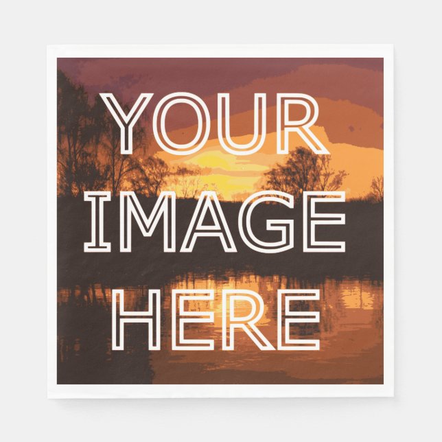 Custom Picture Personalised Photo Paper Napkins (Front)
