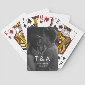 Custom Picture Photo Modern Wedding Poker Cards