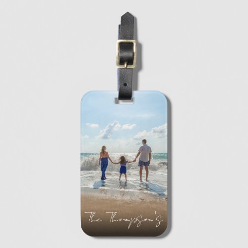 Custom Picture Script Name Create Your Own Photo Luggage Tag