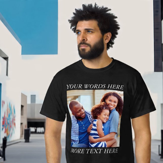 Custom Picture T-Shirt with Editable Text (Creator Uploaded)