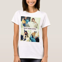 Custom pictures x4 with text T-Shirt Custom pictures x4 with text T-Shirt