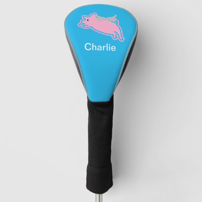 Custom Pig Piglet Farm Animal Hog Cartoon Golf Head Cover (Front)