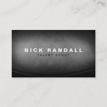 Custom Pigskin Football Texture Masculine Business Business Card by Gypsymod at Zazzle