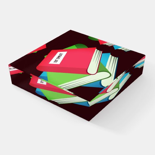 Custom Pile Of Books Emoji Paperweight