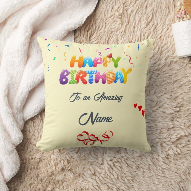 Custom Pillow Gift for Birthday Celebrations (Blanket)