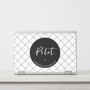 Custom Pilot Aviation School Graduation Elegant HP Laptop Skin