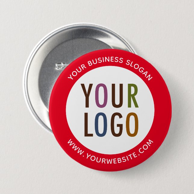 Custom Pinback Button with Company Logo No Minimum (Front & Back)