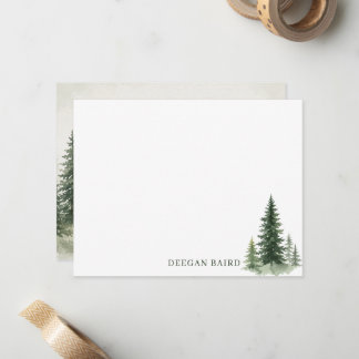 Custom Pine Tree Note Card