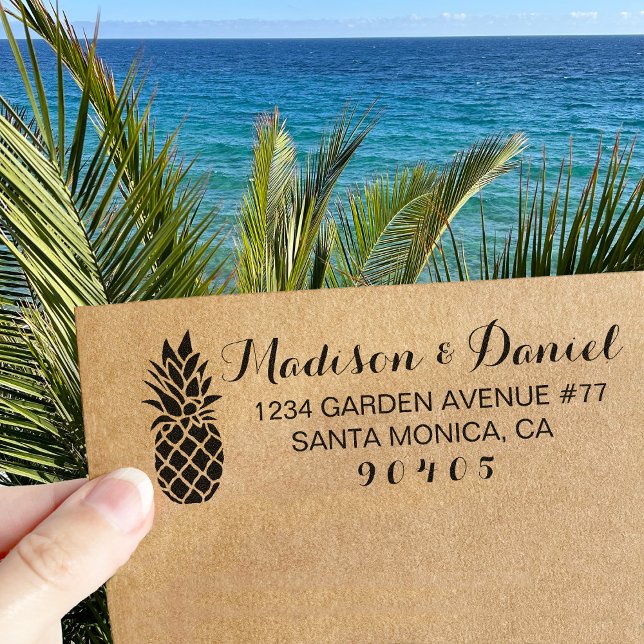 Custom pineapple Address Stamp, Self Inking stamp (Creator Uploaded)