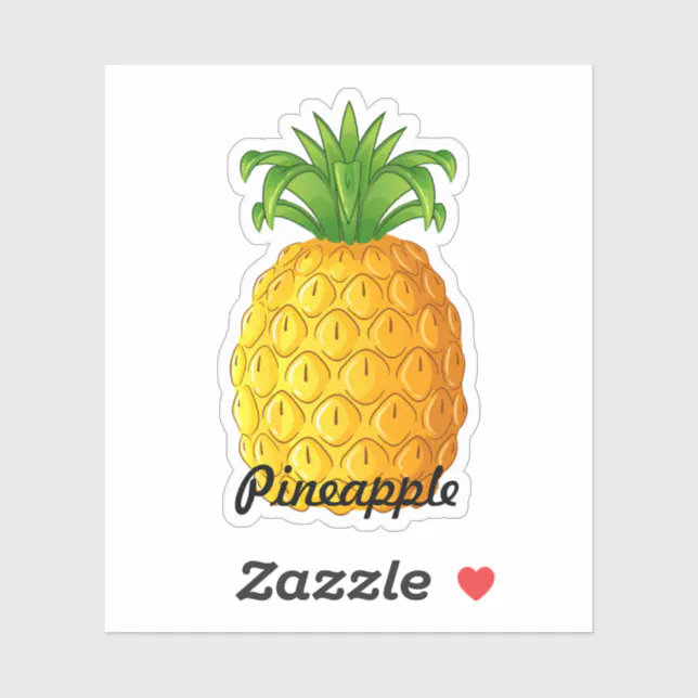 Pinappe Sticker Custom Pineapple Sticker | Zazzle