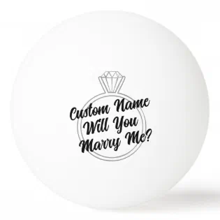Custom Ping Pong Ball Proposal Engagement Gift
