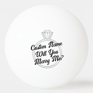Custom Ping Pong Ball Proposal Engagement Gift