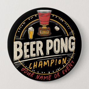 Custom Ping Pong Beer League Button