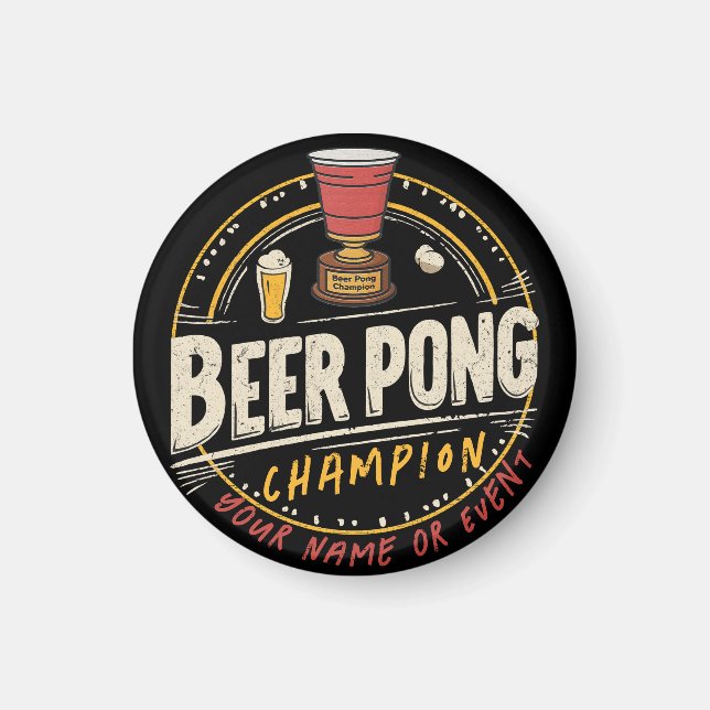 Custom Ping Pong Beer League Magnet (Front)