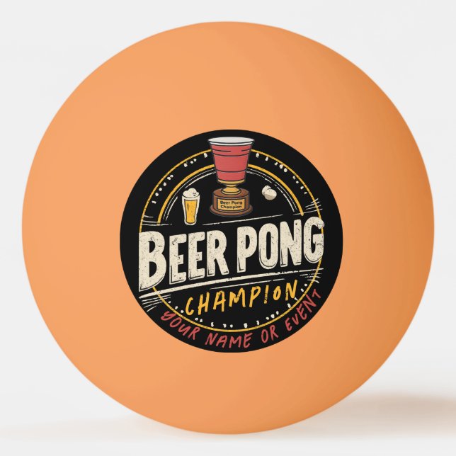 Custom Ping Pong Beer League Ping Pong Ball (Back)