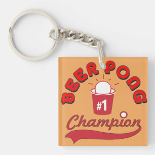 Custom Ping Pong Official League Ball Keychain