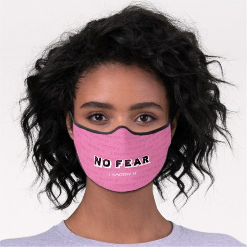 Custom Pink 2 Timothy 1v7 NO FEAR Premium Face Mask