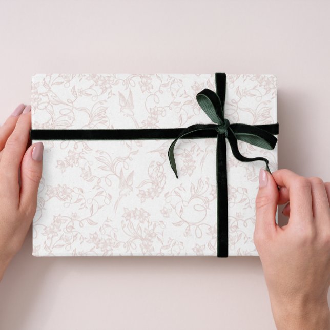 custom Pink Allure Blush Feminine Pattern Wrapping Paper (Creator Uploaded)