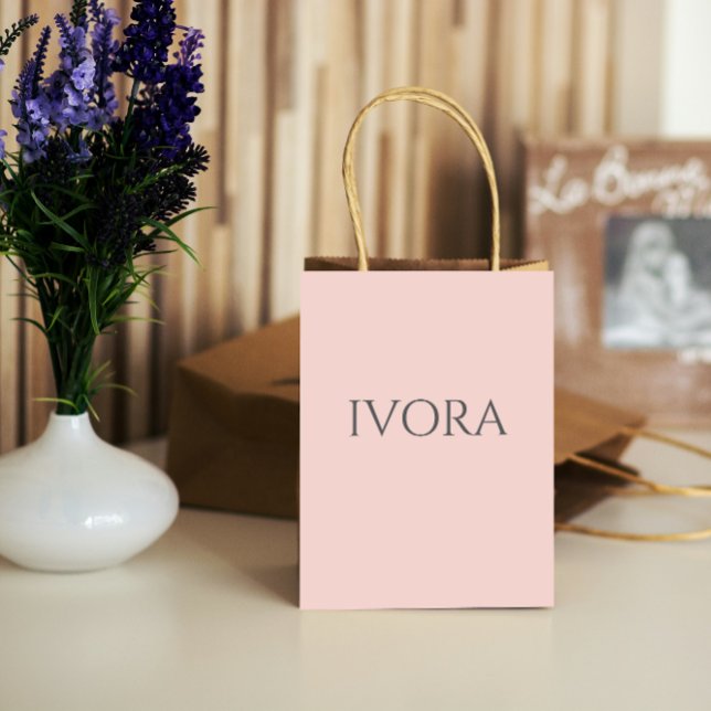 custom Pink Allure Chic Blush Feminine Style Medium Gift Bag (Creator Uploaded)