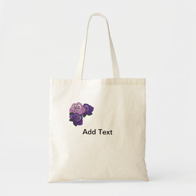 Custom Pink and Purple Rose Design Party Bag (Front)