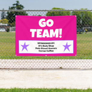 Custom Pink and Purple Team Banner