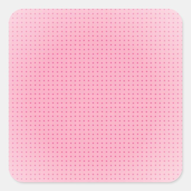 Custom Pink And White Blank Template Classic Square Sticker (Front)
