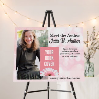Custom Pink Author Book Signing Foam Board