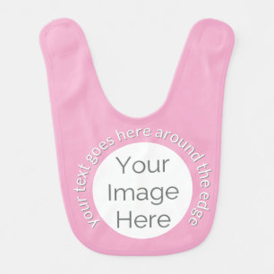 Custom Pink Baby Girl Bib – Add Photo & Text 