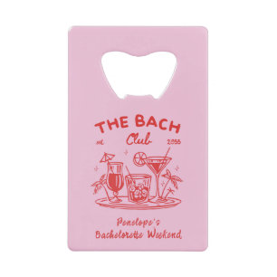 Custom Pink Bachelorette Party Favor Bottle Opener