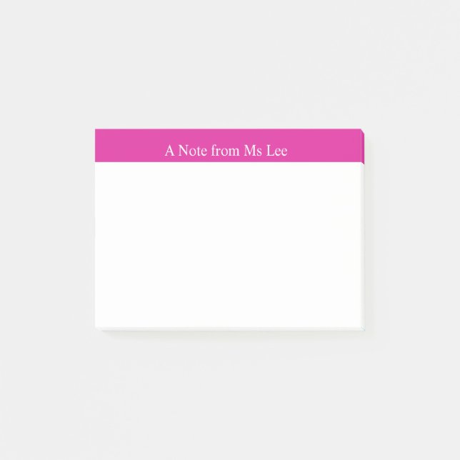Custom Pink Background Notes (Front)