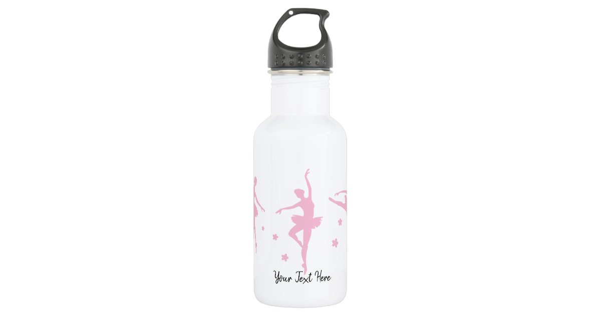 Custom Pink Ballerinas Water Bottle Zazzle