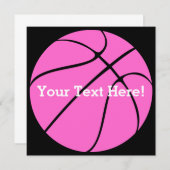 Custom Pink Basketball (Front/Back)