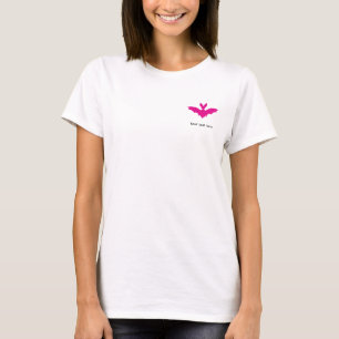 Custom Pink Bat Cute Goth Name T-Shirt