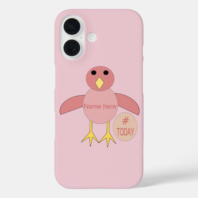 Custom Pink Birthday Girl Chick Case-Mate iPhone Case (Back)