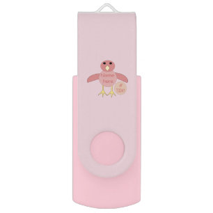 Custom Pink Birthday Girl Chick USB Drive