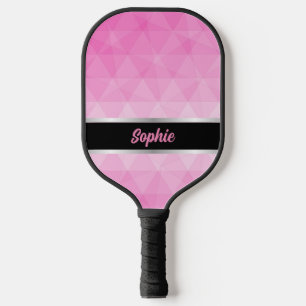 Custom Pink & Black Personalized Pickleball Paddle