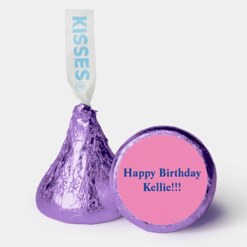 Custom PinkBlue Birthday Hersheys Kisses