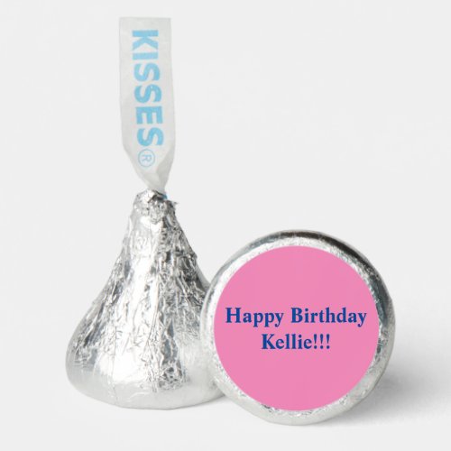 Custom PinkBlue Birthday Hersheys Kisses