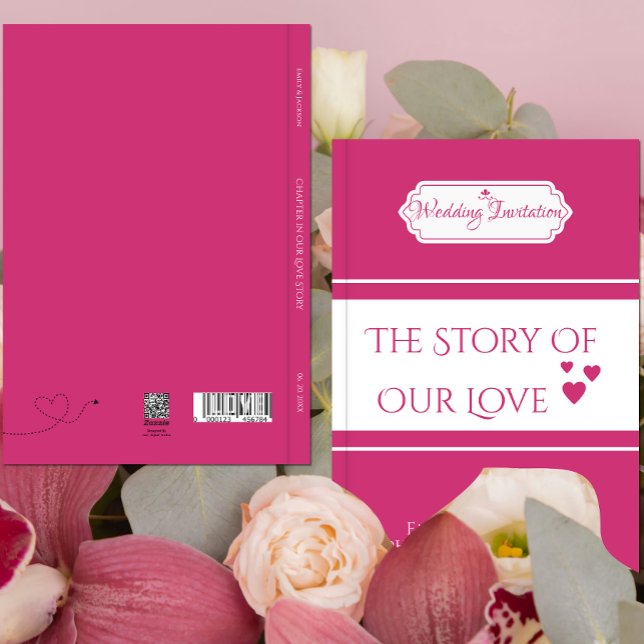 Custom Pink Book -Themed Wedding Invitation  (Creator Uploaded)