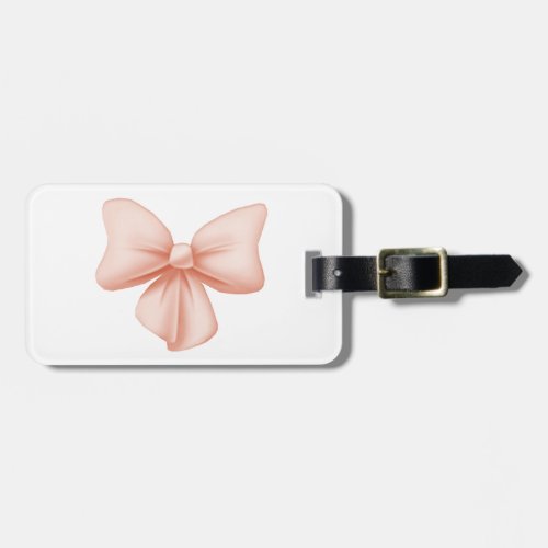 Custom Pink Bow Luggage Tag