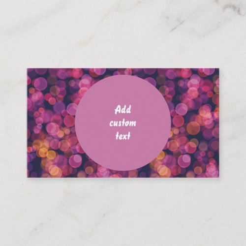 custom pink bubbles modern trendy  business card