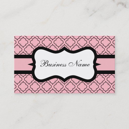 Customizable Custom Pink Business Cards