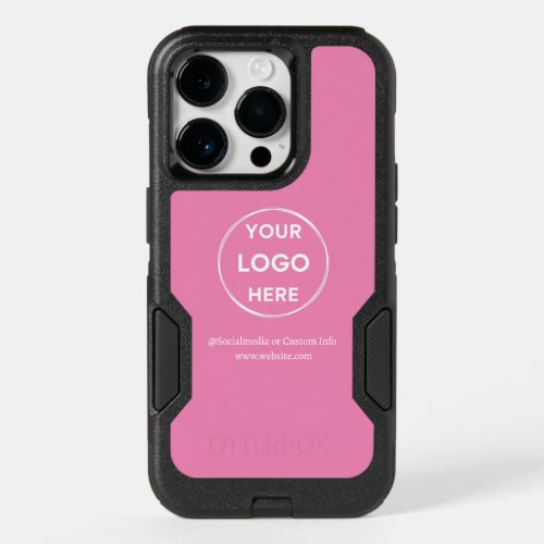 Custom Pink Business Logo Branded OtterBox iPhone